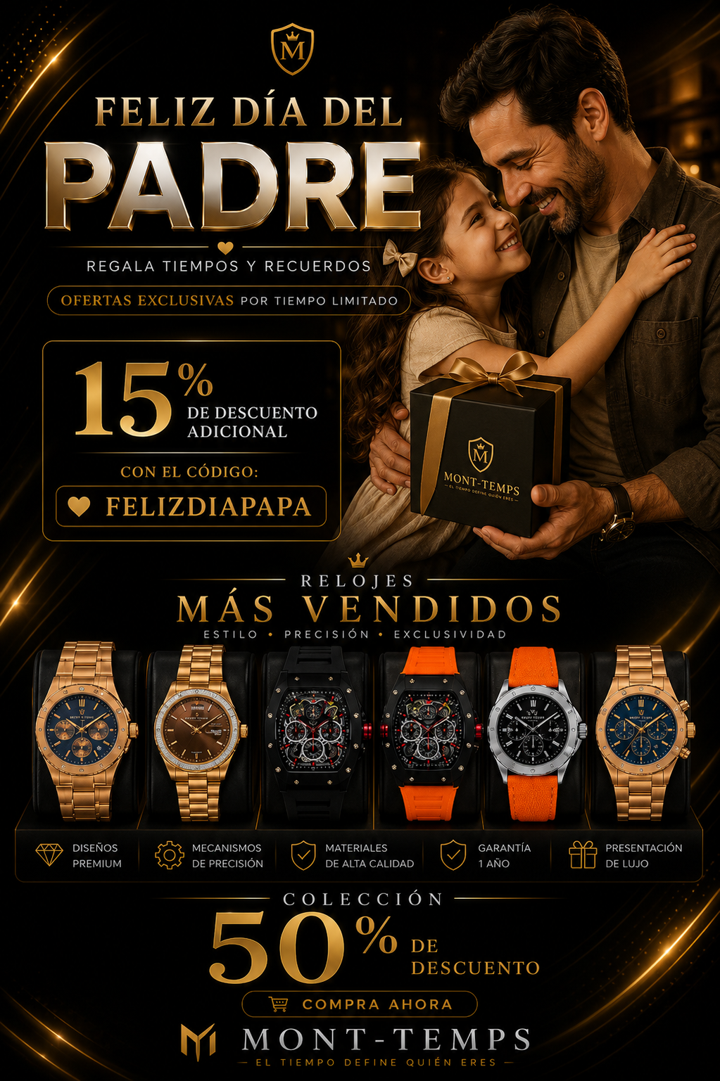 Relojes mas vendidos con 50% de descuento
